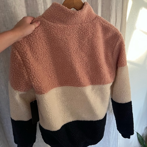 New With Tags Teddy Quarter Zip Jacket - Picture 3 of 4